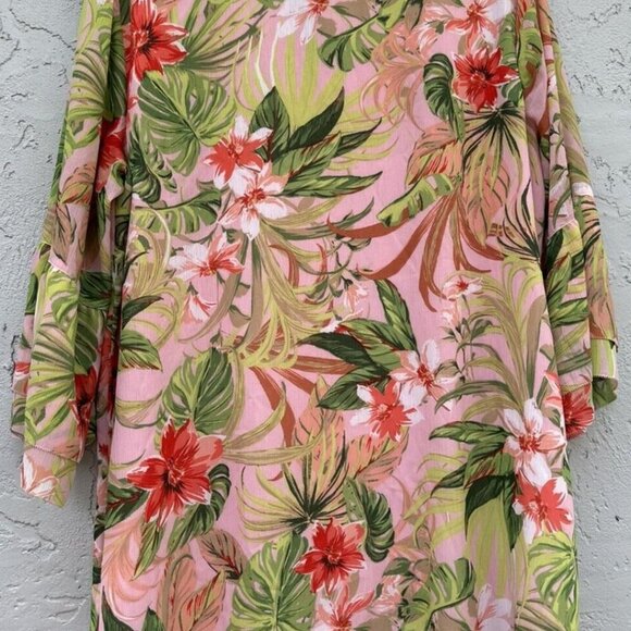 J. Jill Women's  3/4 Sleeve Seashell Paradise Found‎ Tunic Blouse SZ LP - Picture 8 of 11
